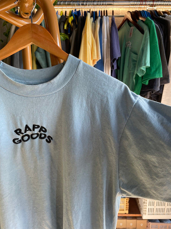 Rapp Goods Embroidered Vintage Tee - Light Blue - M