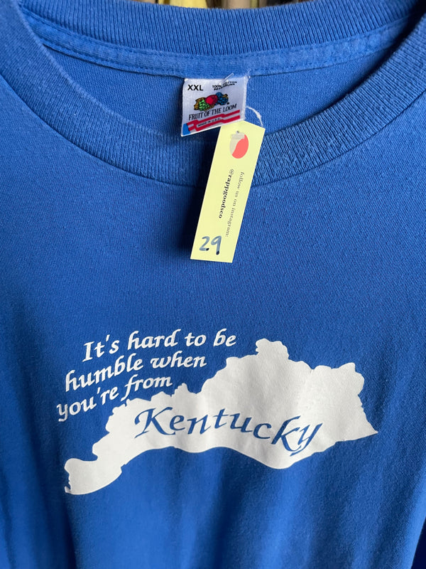 Kentucky Tee - Blue - it’s hard to be humble - XXL