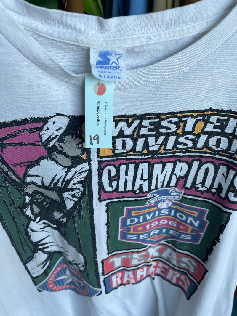 1996 Texas Rangers Cut Off Sleeve Tee