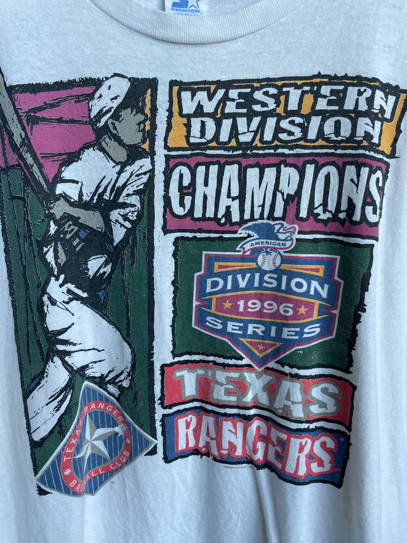 1996 Texas Rangers Cut Off Sleeve Tee