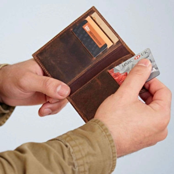 Handmade Buffalo Leather Credit Card Holder