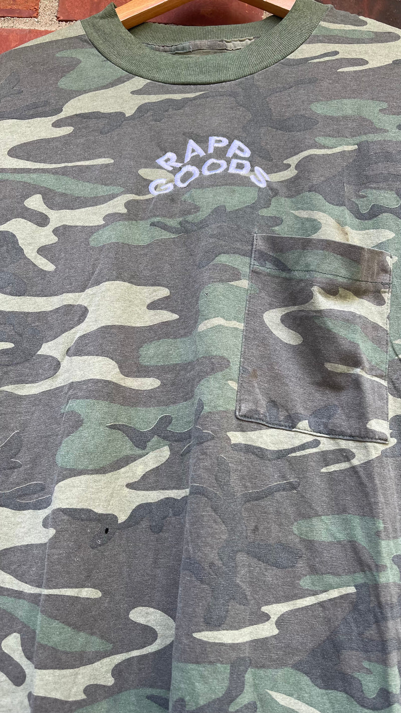 Rapp Goods Embroidered Vintage Tee Small Camo
