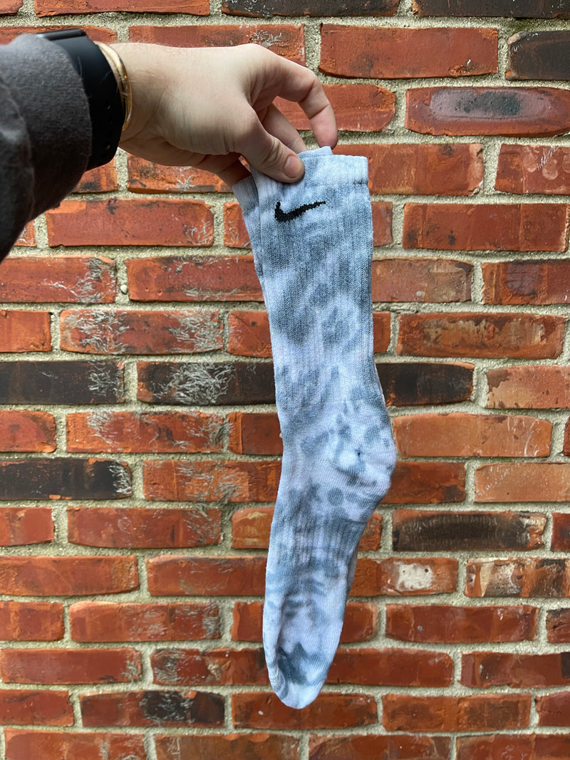 Blue Splattered Nike Dyed Socks