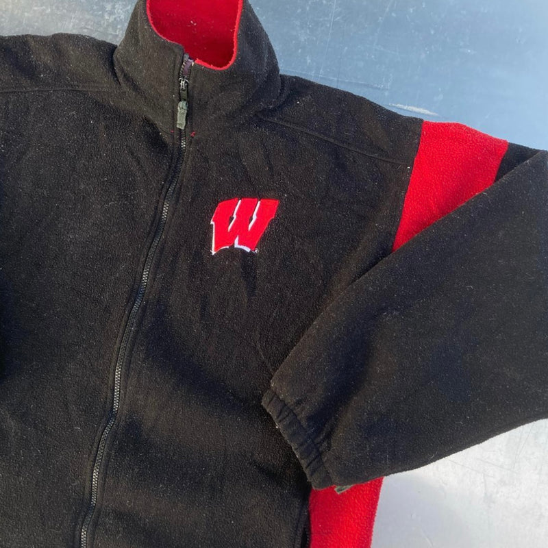 Wisconsin Zip Up Vintage Fleece Jacket