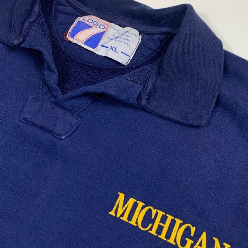 1980’s Michigan Logo 7 Polo Sweatshirt