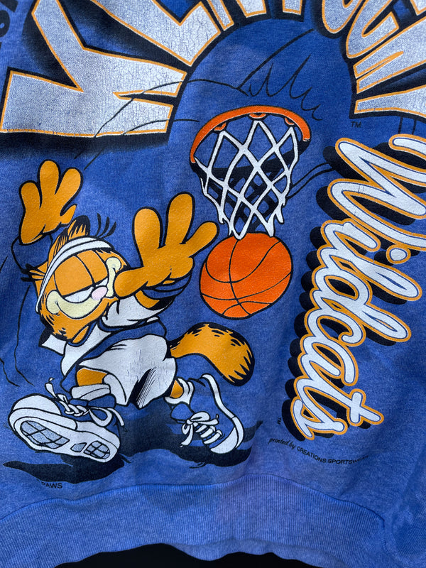 1990’s Kentucky Wildcats Garfield Bleach Dyed Crewneck