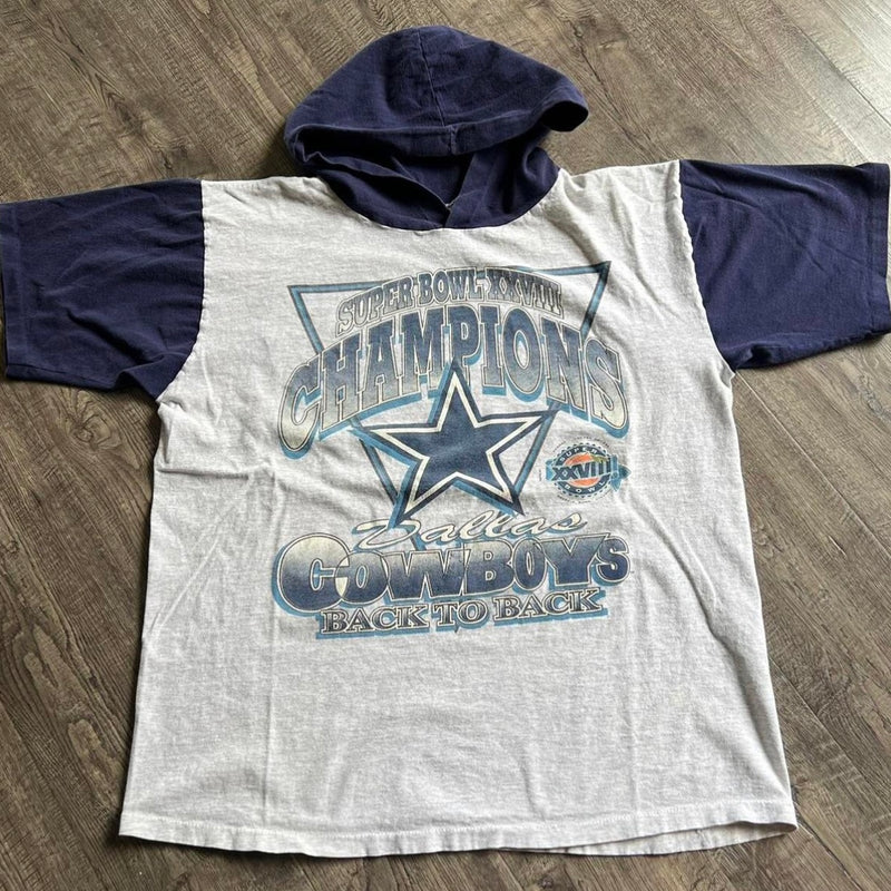 1990’s Dallas Cowboys Back To Back Super Bowl Champs Tee Hoodie