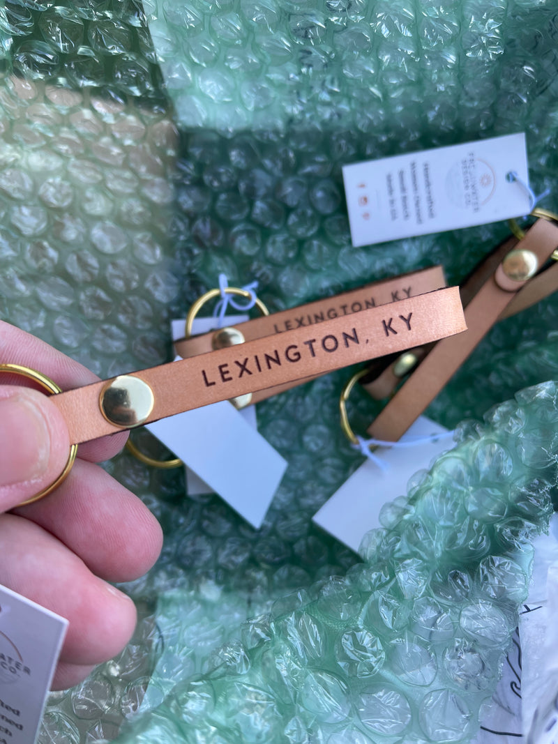 Lexington, KY Custom Leather Loop Keychain