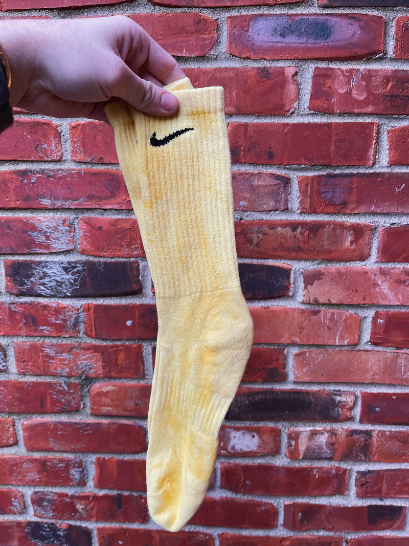 Yellow Nike Dyed Socks