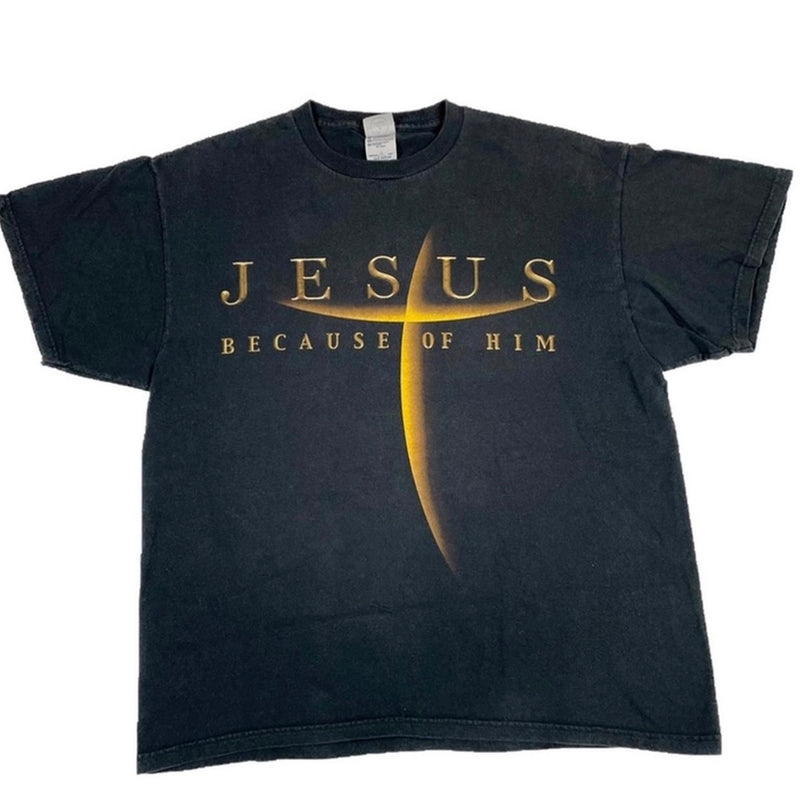 1990’s Jesus Because of Him Tee