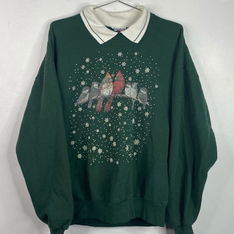 1990’s Grandma Christmas Collared Sweatshirt