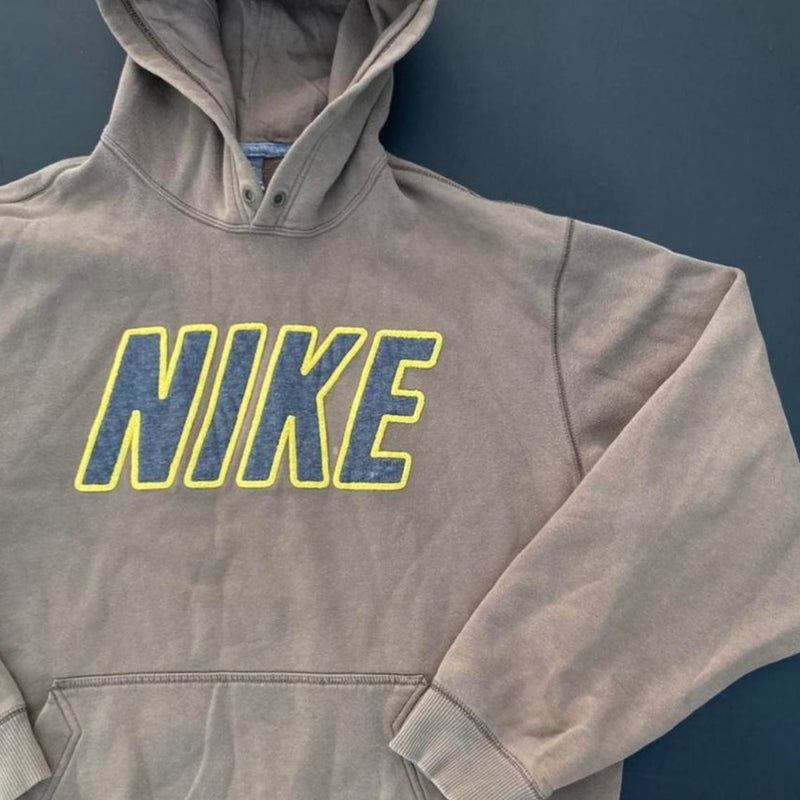 Early 2000’s Nike Ash Brown Spellout Hoodie
