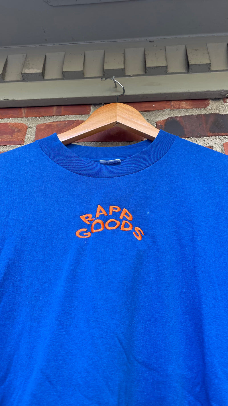 Rapp Goods Embroidered Vintage Tee Medium Blue