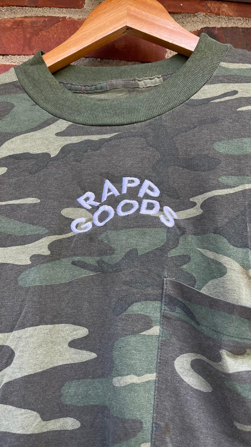 Rapp Goods Embroidered Vintage Tee Small Camo